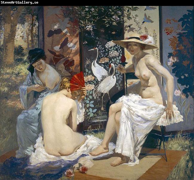 Rupert Bunny The Sun Bath, painting,